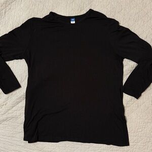 Old Navy Black Long Sleeve Women's Tee